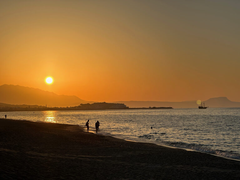 Sunset in Rethymno on the island of Crete